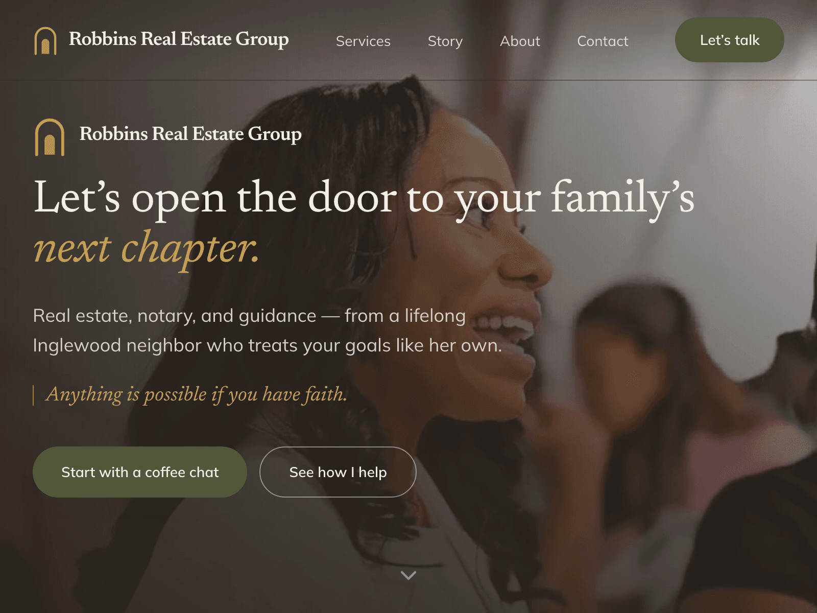 Dominica Robbins-Wilson — A warm personal-brand site with a full lead pipeline engineered behind it, shipped in days