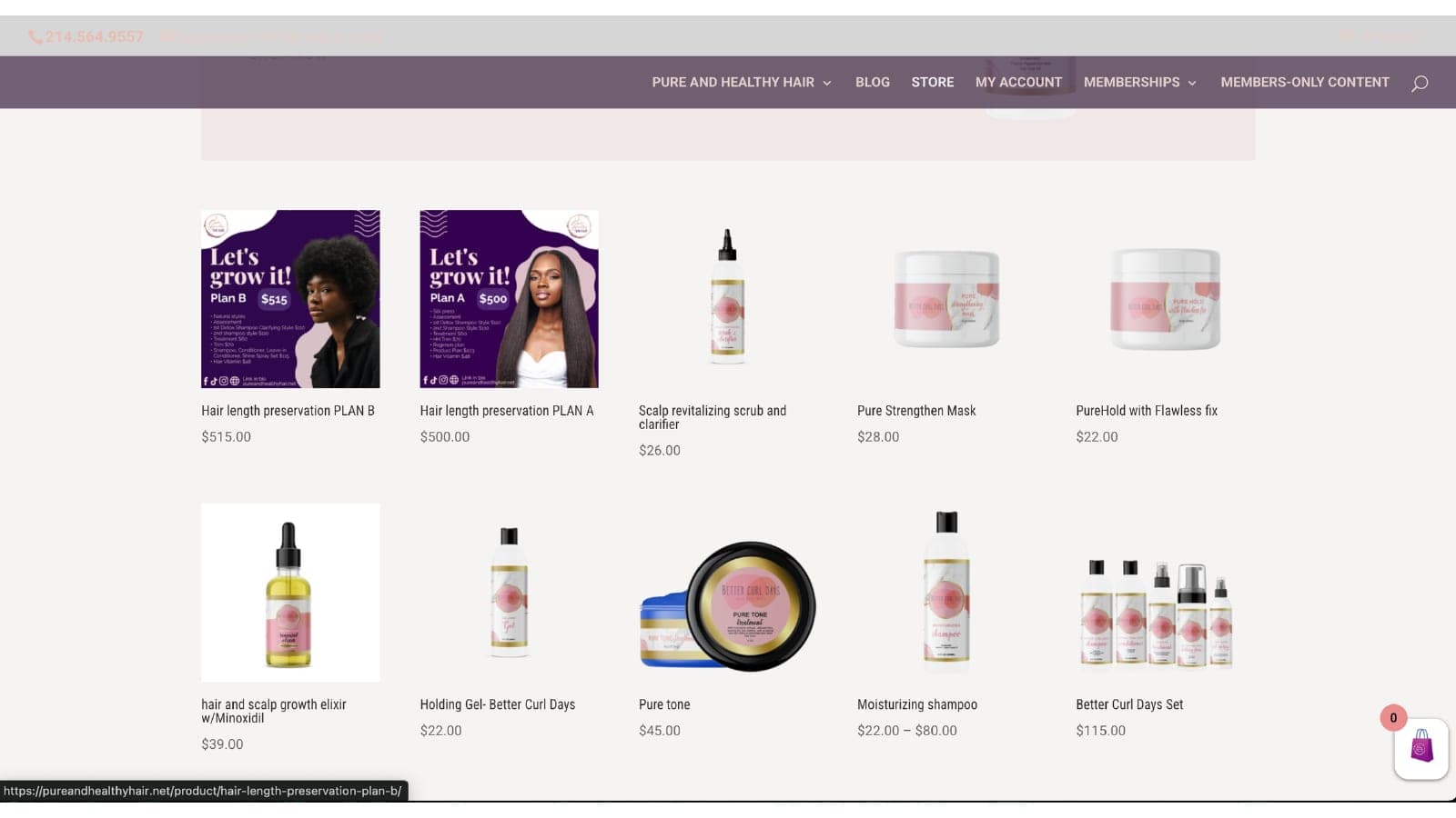 Pure and Healthy Hair — store