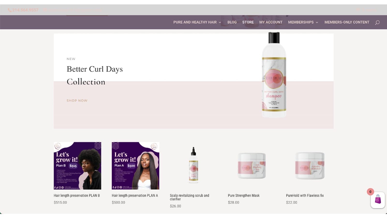 Pure and Healthy Hair — screen