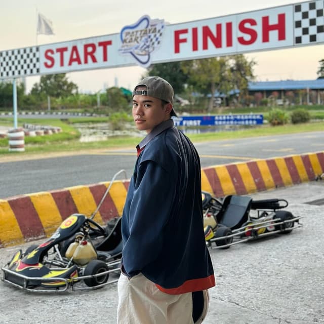 Bryan at the Pattaya kart track