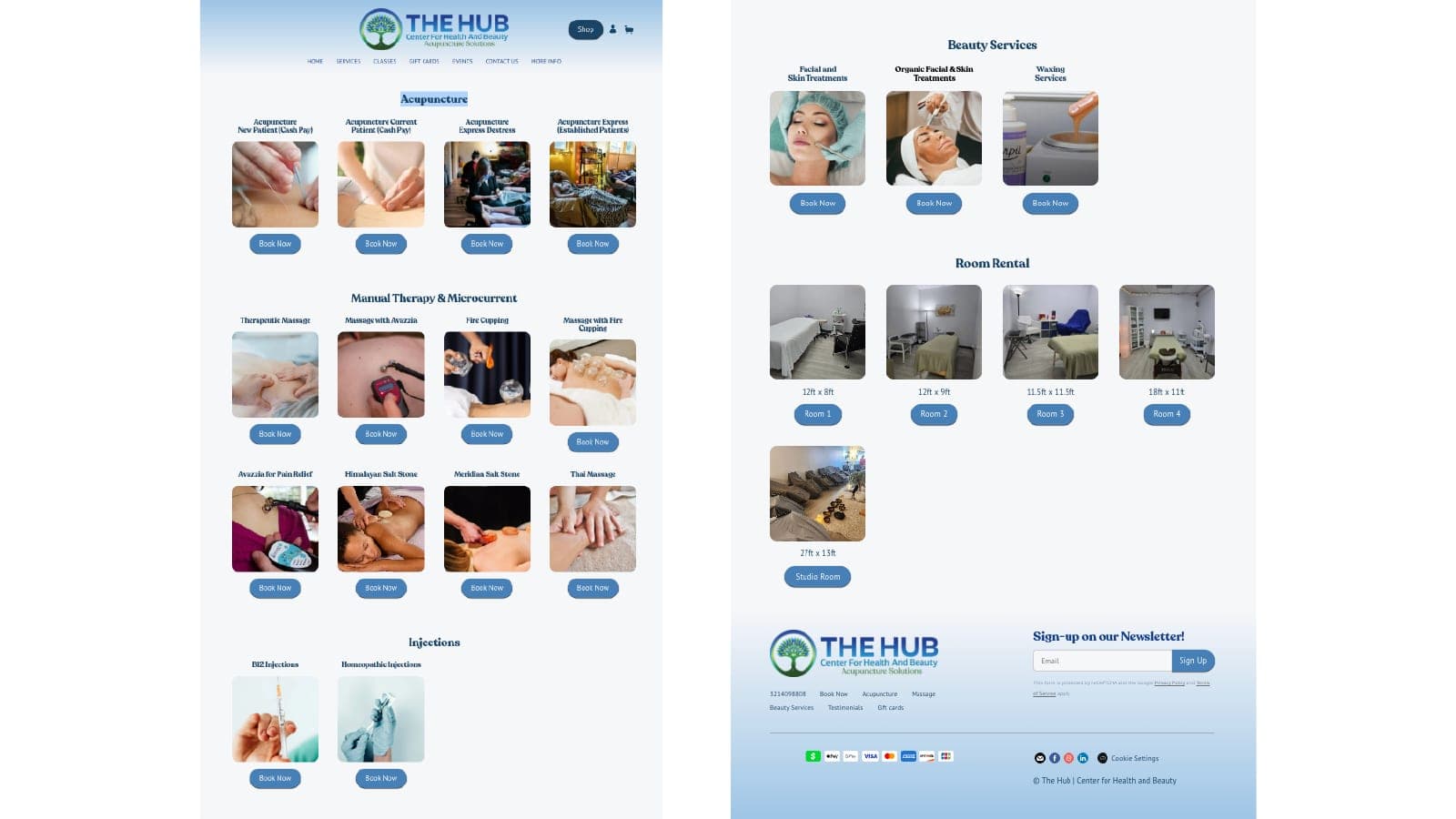 The Hub website — screen