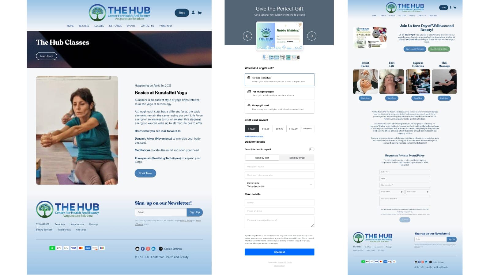 The Hub website — screen